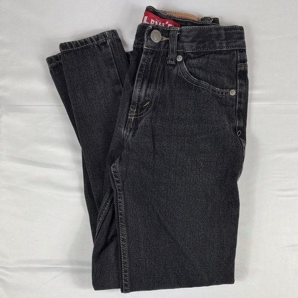Boy’s Levi's 514 Vintage Red Label Charcoal Black Straight Leg Jeans - Picture 3 of 7